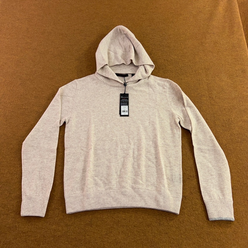 Greyson Womens Medium Sand Classic Koko Wool Cashmere Sweater Hoodie NWT